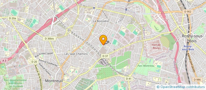 localisation de l'entreprise MADAME INES CATY  MONTREUIL