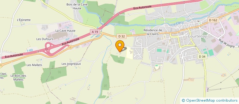localisation de l'entreprise MADAME INES CAUVE  COURTENAY