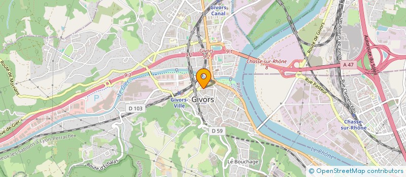 localisation de l'entreprise MADAME INES ERREJBI  GIVORS