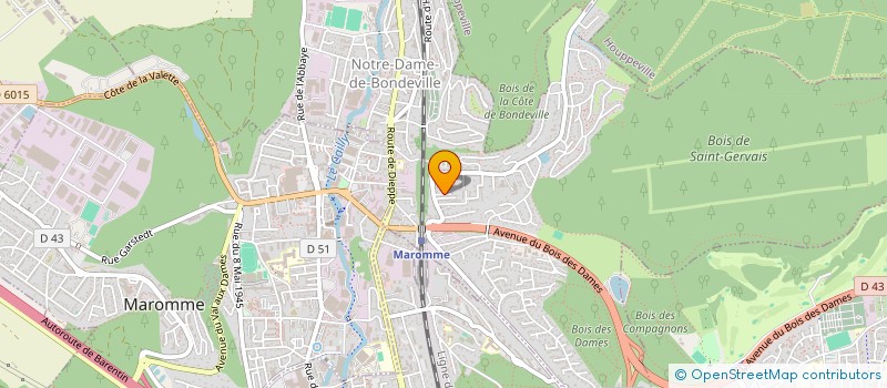 localisation de l'entreprise MADAME INES GIGNON  NOTRE-DAME-DE-BONDEVILLE