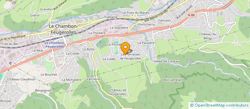 localisation de l'entreprise MADAME INES GUIRI  LE CHAMBON-FEUGEROLLES