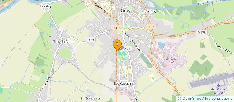 localisation de l'entreprise MADAME INES HASSANI  GRAY LA VILLE