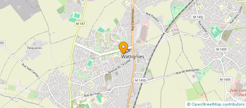 localisation de l'entreprise MADAME INES HUGOT  WATTIGNIES