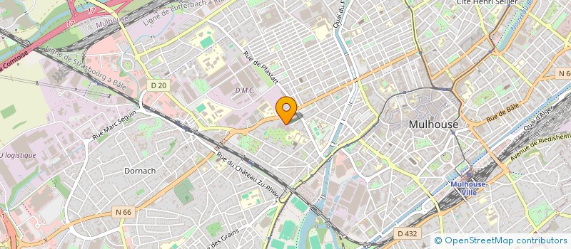 localisation de l'entreprise MADAME INES MERCHDI  MULHOUSE