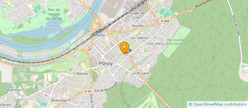 localisation de l'entreprise MADAME INES OULADSINE  POISSY