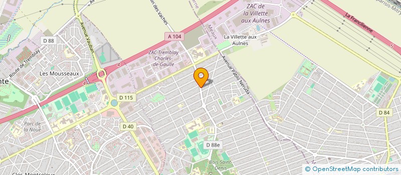 localisation de l'entreprise MADAME INES RAMDANI à TREMBLAY-EN-FRANCE