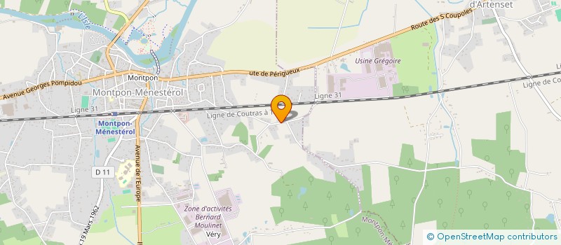 localisation de l'entreprise MADAME INES RONGIERAS--MARSAUD  MONTPON-MENESTEROL