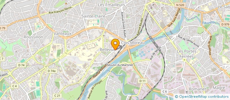 localisation de l'entreprise MADAME INES SILBERMANN à LIMOGES