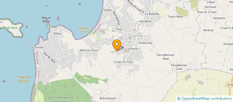 localisation de l'entreprise MADAME INES TANGUY  SANTEC