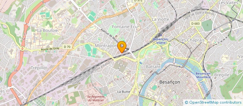 localisation de l'entreprise MADAME INES THIERRY  BESANCON