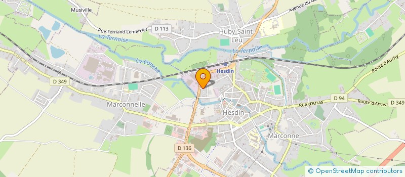 localisation de l'entreprise MADAME INGRID BRUNELLE  HESDIN