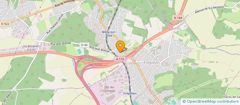 localisation de l'entreprise MADAME INGRID BRUNIE  MERY-SUR-OISE