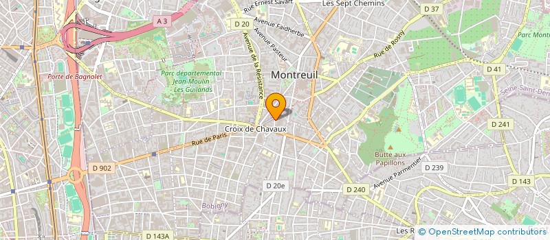localisation de l'entreprise MADAME INGRID DI STEFANO  MONTREUIL
