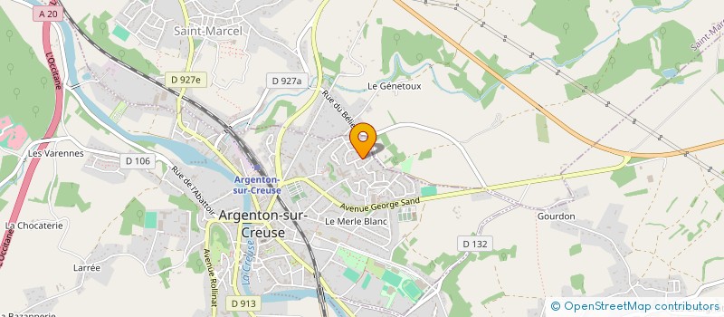 localisation de l'entreprise MADAME INGRID GINETTE MOREAU à ARGENTON-SUR-CREUSE
