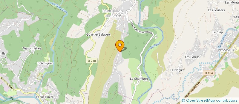 localisation de l'entreprise MADAME INGRID JAULIN  SAINT-JULIEN-DU-SERRE