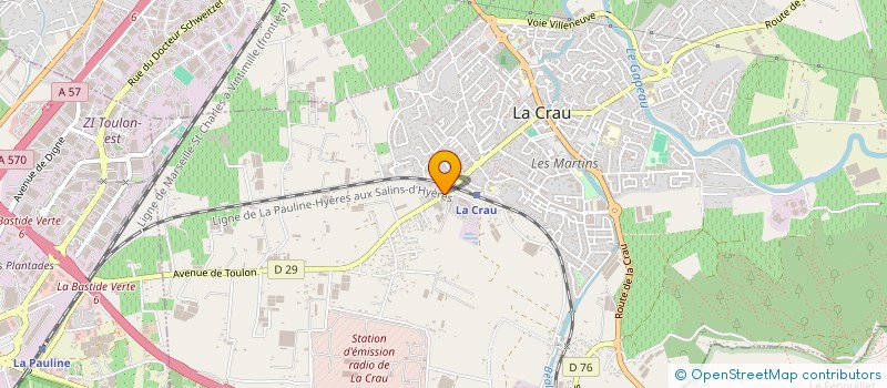 localisation de l'entreprise MADAME INGRID LAUGIER  LA CRAU