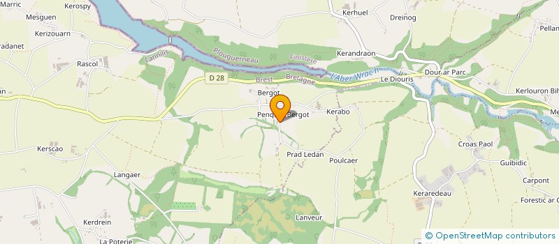 localisation de l'entreprise MADAME INGRID LHOST  LANNILIS