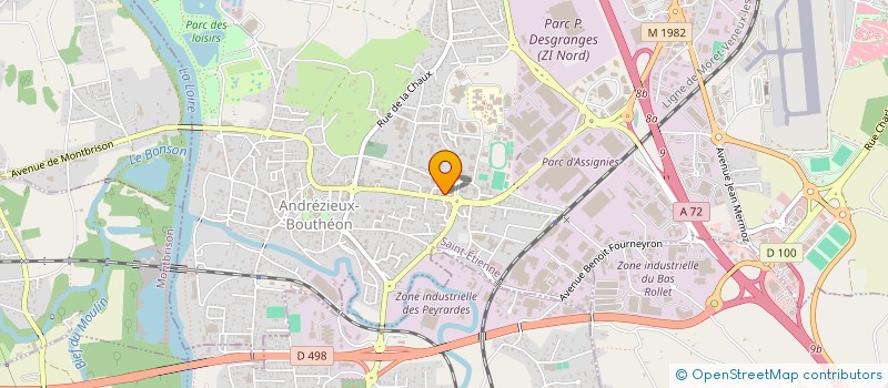 localisation de l'entreprise MADAME INGRID MOREL  ANDREZIEUX-BOUTHEON