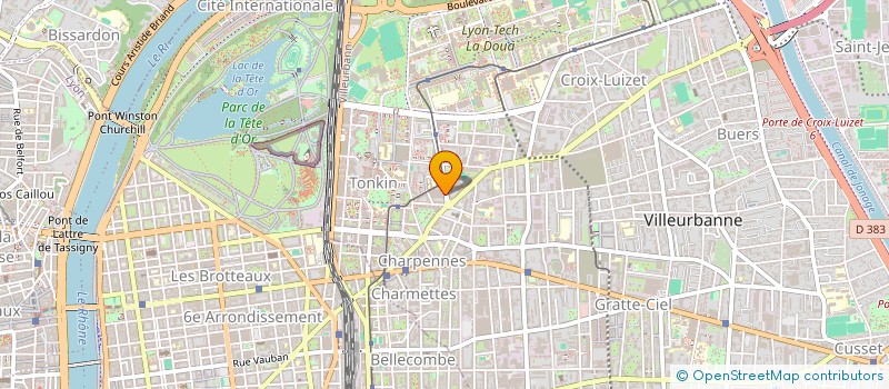 localisation de l'entreprise MADAME INGRID SANCHEZ  VILLEURBANNE