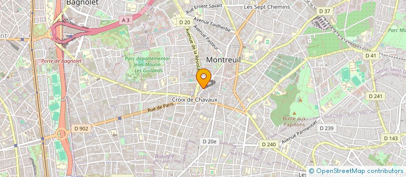 localisation de l'entreprise MADAME IRENE DA SILVA à MONTREUIL