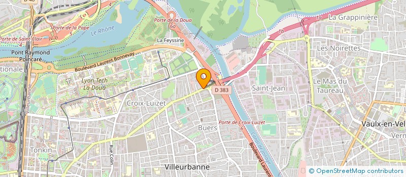 localisation de l'entreprise MADAME IRENE FAYETTE  VILLEURBANNE