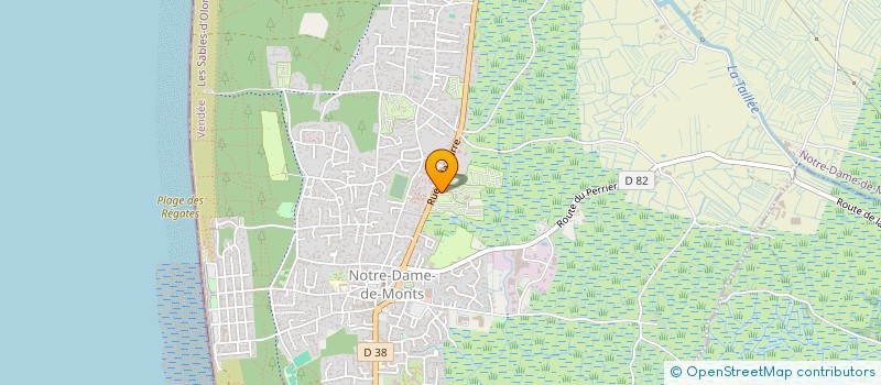 localisation de l'entreprise MADAME IRENE GABORIT  NOTRE-DAME-DE-MONTS