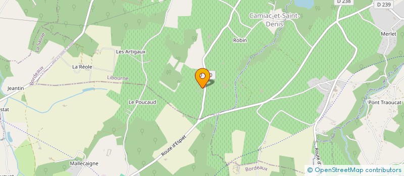 localisation de l'entreprise MADAME IRENE GOUZILLE  CAMIAC-ET-SAINT-DENIS