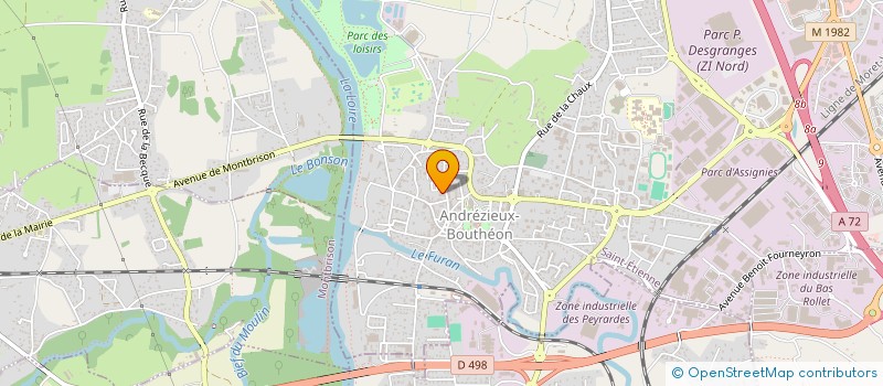 localisation de l'entreprise MADAME IRENE OLLIER  ANDREZIEUX-BOUTHEON