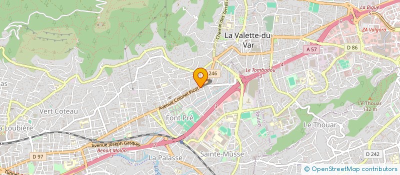 localisation de l'entreprise MADAME IRENE PIERRAT  TOULON