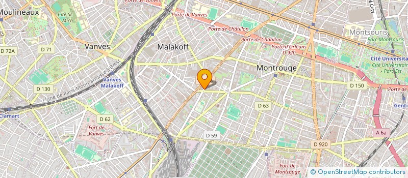 localisation de l'entreprise MADAME IRENE ROUQUIE  MONTROUGE