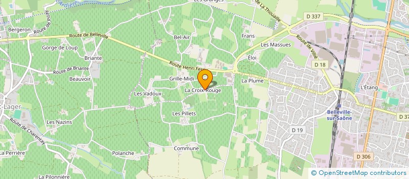 localisation de l'entreprise MADAME IRENE SIMONNET à BELLEVILLE-EN-BEAUJOLAIS