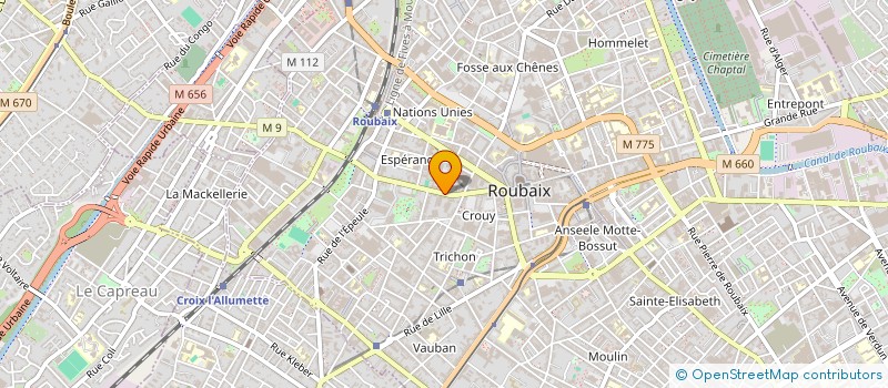 localisation de l'entreprise MADAME IRENE WITKOWSKI  ROUBAIX