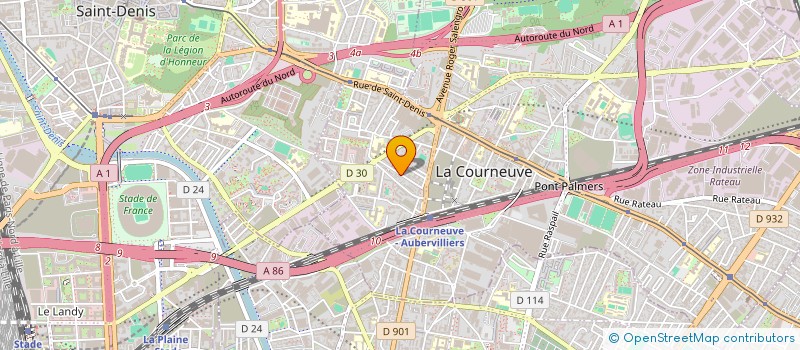 localisation de l'entreprise MADAME IRINA ARSENESCU à LA COURNEUVE