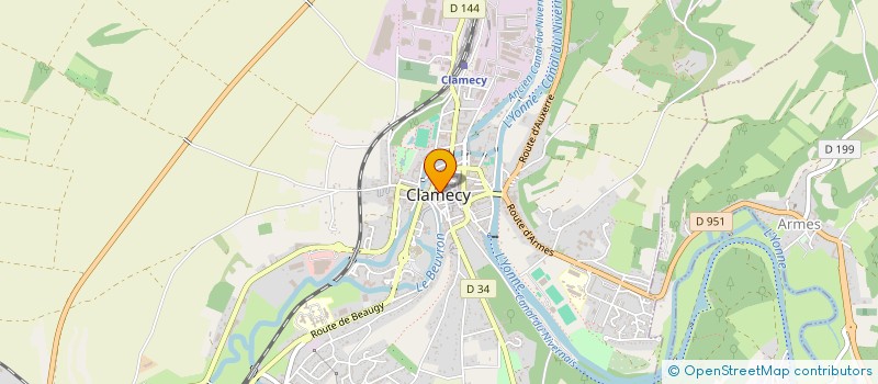 localisation de l'entreprise MADAME IRIS COEUGNET à CLAMECY