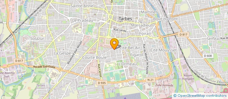 localisation de l'entreprise MADAME IRIS ROYER DE VERICOURT à TARBES