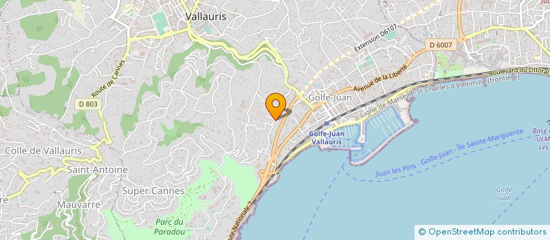 localisation de l'entreprise MADAME IRMA BRIGANTI à VALLAURIS
