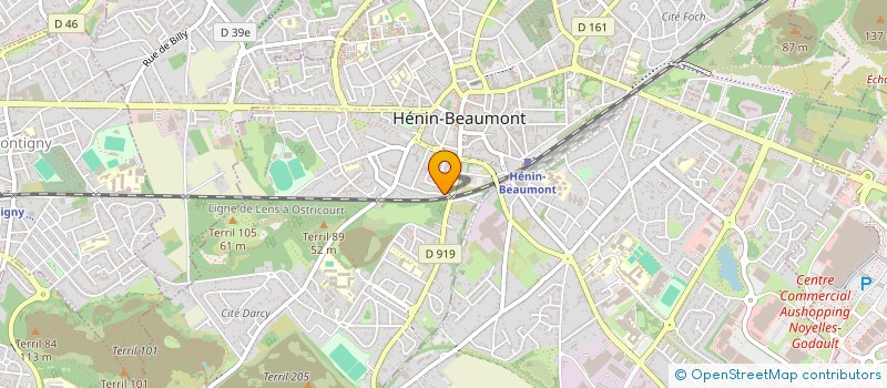 localisation de l'entreprise MADAME ISABELLE AFANASJEW  HENIN-BEAUMONT