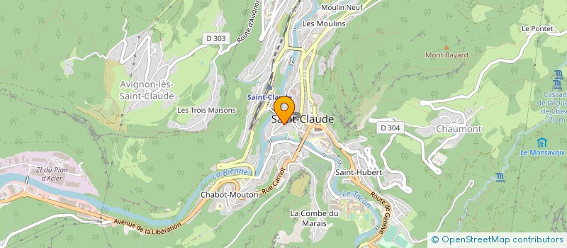 localisation de l'entreprise MADAME ISABELLE ALLABERT  SAINT-CLAUDE