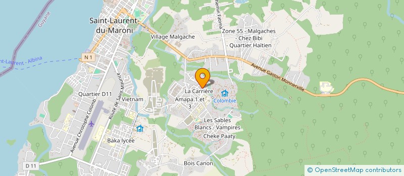 localisation de l'entreprise MADAME ISABELLE AMOSIE à SAINT-LAURENT-DU-MARONI
