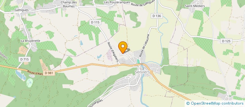 localisation de l'entreprise MADAME ISABELLE ANDRE  SERVIERS-ET-LABAUME