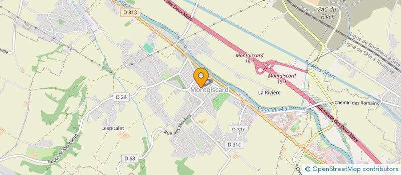 localisation de l'entreprise MADAME ISABELLE ARCAS à MONTGISCARD