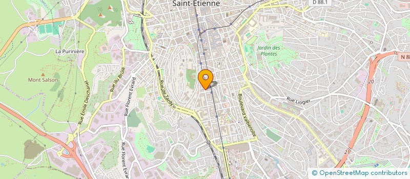 localisation de l'entreprise MADAME ISABELLE ARCHER  SAINT-ETIENNE