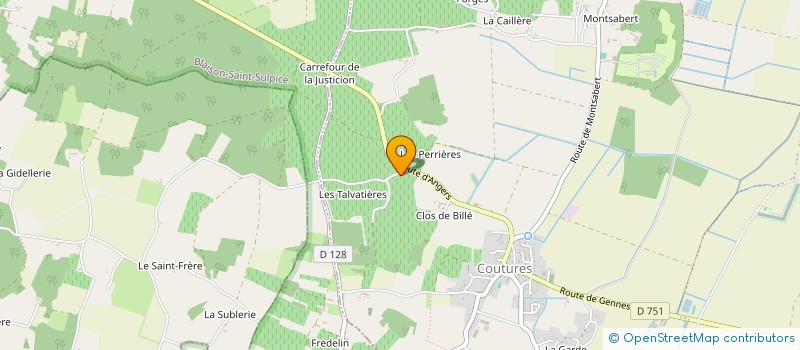 localisation de l'entreprise MADAME ISABELLE AUBINEAU  LES GARENNES SUR LOIRE