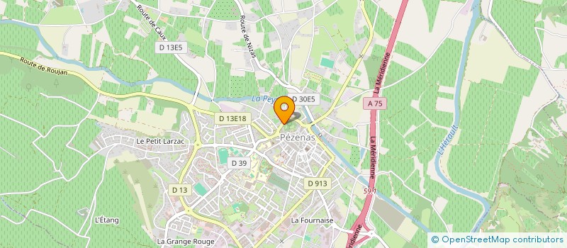 localisation de l'entreprise MADAME ISABELLE BACHE  PEZENAS