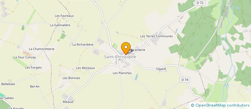 localisation de l'entreprise MADAME ISABELLE BAILLARGEAUX à SAINT-CHRISTOPHE