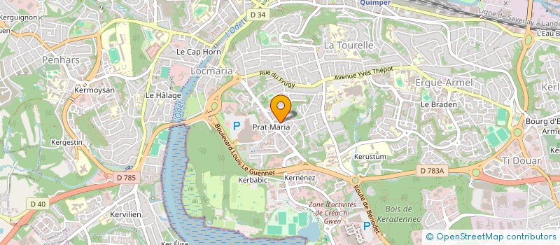 localisation de l'entreprise MADAME ISABELLE BALAVOINE  QUIMPER