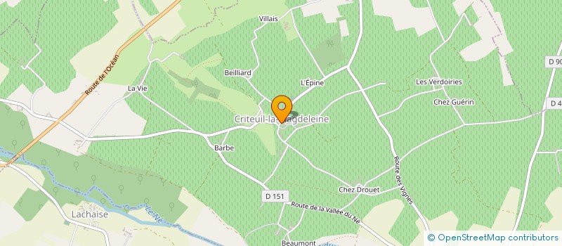 localisation de l'entreprise MADAME ISABELLE BALUCEAU  CRITEUIL-LA-MAGDELEINE