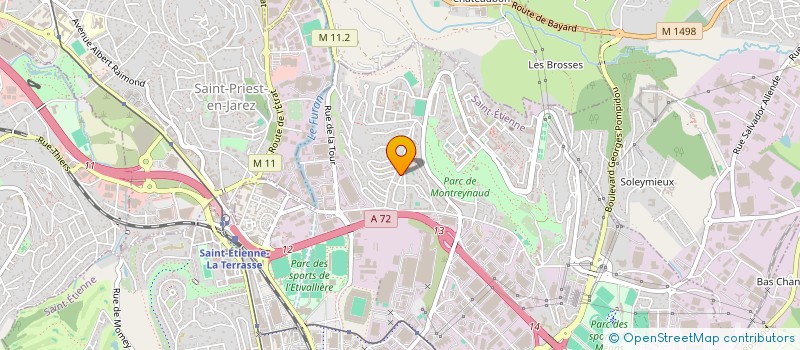 localisation de l'entreprise MADAME ISABELLE BAROU  SAINT-ETIENNE