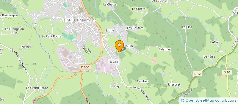 localisation de l'entreprise MADAME ISABELLE BARTHELEMY  SAINT-JUST-MALMONT