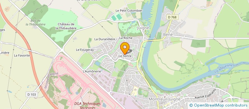 localisation de l'entreprise MADAME ISABELLE BEAUPERE  MONTREUIL-JUIGNE